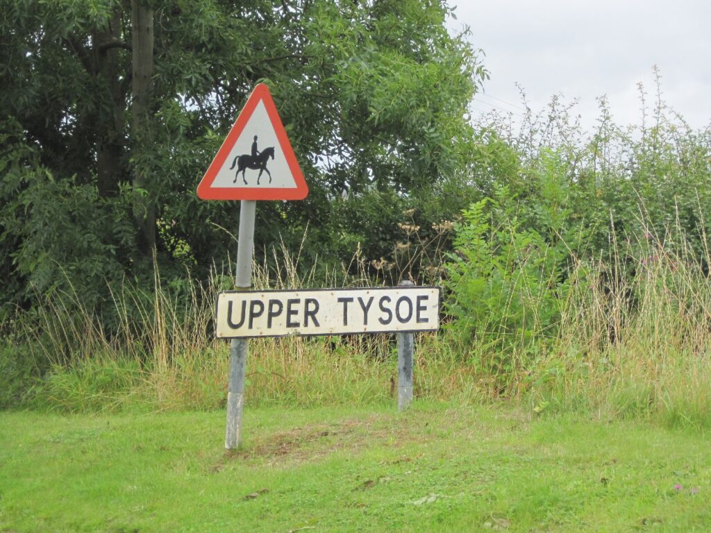 UK Sign for Upper Tysoe WW