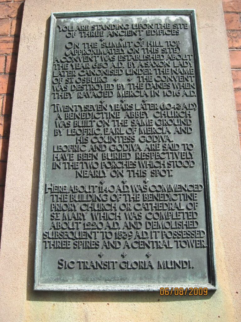 UK Coventry Plaque